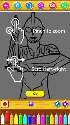 coloring Ultraman Zero Cosmos - Screenshot 2