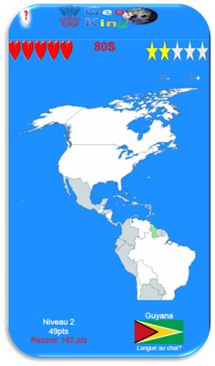 Jeu GEO: localisez les pays du - Screenshot 4