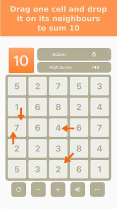 Ten puzzle: get 10 - Screenshot 1