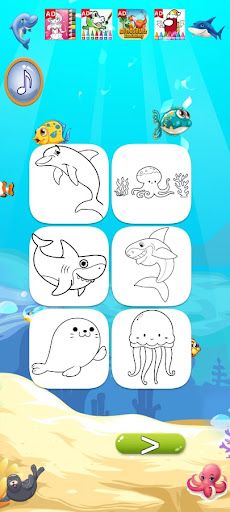 Baby Shark Coloring Book - Screenshot 2