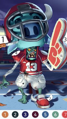 Zombie Paint by Number - Screenshot 1