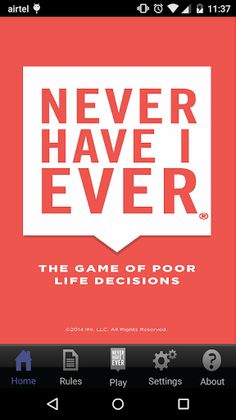 Never Have I Ever Party Game - Screenshot 1