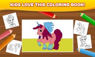 Ponies & Unicorns : Coloring b - Screenshot 1
