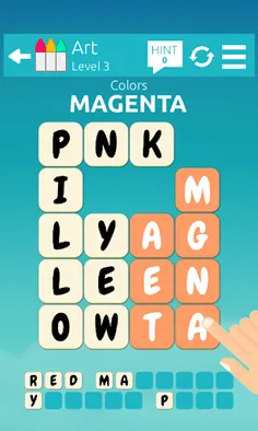 Word Grids Swipe-Letter Puzzle - Screenshot 4