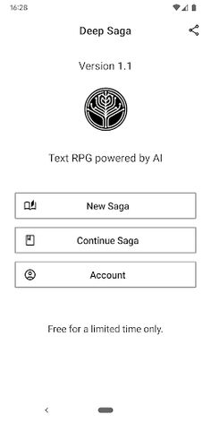 Deep Saga: AI Text RPG - Screenshot 1