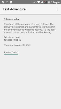 Mini Text Adventure - Screenshot 1