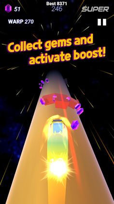 Warp and Roll : Space Tube Run - Screenshot 2