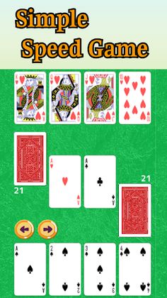 Speed Simple Card Game - Screenshot 1