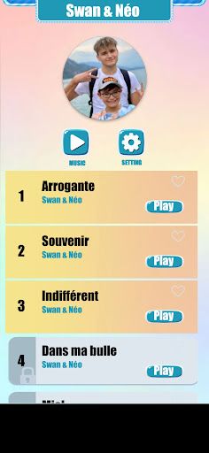 Swan & Néo Music Tiles Game - Screenshot 1