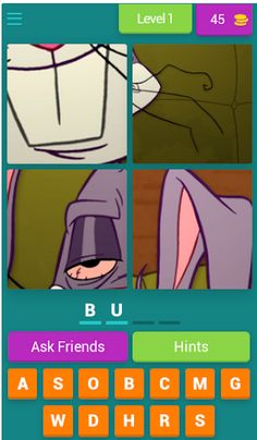 LunnyTunes Quiz: 4 Pics Game - Screenshot 1