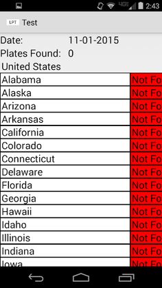 License Plate Tracker - Screenshot 3