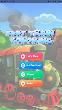 Coloring Fast Train - Screenshot 1