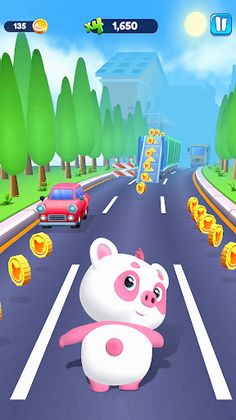 Piggy Panda Run: Fun Game - Screenshot 1