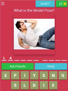 Hot Guys Photo & Pose Quiz - Screenshot 1