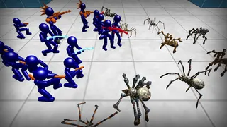 Stickman Spiders Battle Simula - Screenshot 1