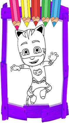 Super Pj heroes coloring mask - Screenshot 4