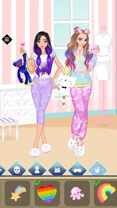 BFF Sleepover Dress Up Game - Screenshot 1