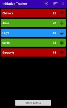RPG Initiative Tracker - Screenshot 1