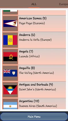 Capitals - Geography Quiz - Screenshot 2