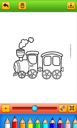 Steam Train Coloring Game - Screenshot 2