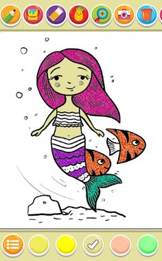 Coloring Beautiful Mermaid - Screenshot 3