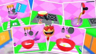 3D Makeup Kit Cake Games - Screenshot 2