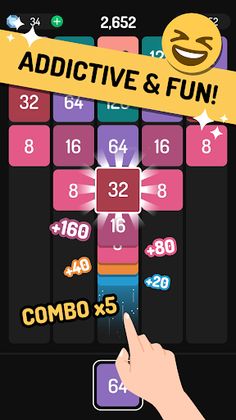 X2 Blocks: 2048 Drop & Merge! - Screenshot 4