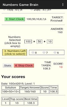 Numbers Game Brain - Screenshot 4