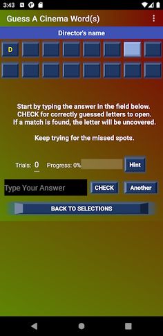 Guess A Cine Word - Screenshot 2