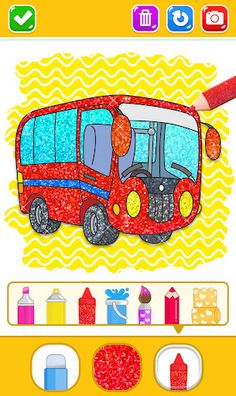 Cars Glitter Coloring Book - Screenshot 3