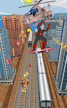 Subway Spider Hoverboard Run - Screenshot 1