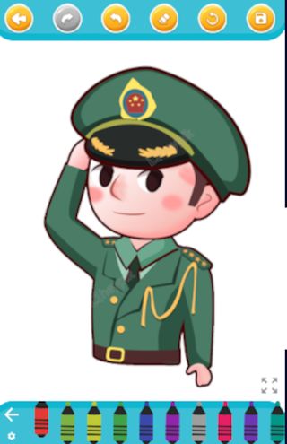 coloring cartoon soldiers - Screenshot 3