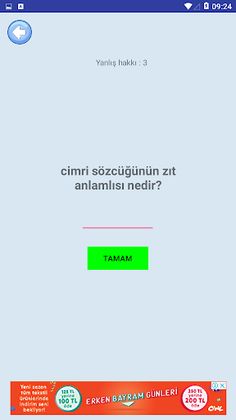 Eş-Zıt Kelimeler Oyunu - Screenshot 2