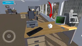 Bored Officer Paper Throw - Screenshot 2