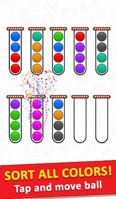 Ball Sort Puzzle - Bubble Sort - Screenshot 2