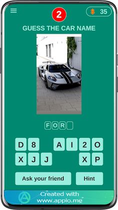 Super Cars Name Guess Game - Screenshot 2