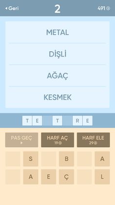 Resimsiz Kelime Bulmaca - Screenshot 3
