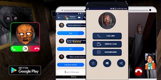 scary granny's video call chat - Screenshot 1