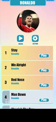 Ronaldo Music Tiles Game - Screenshot 1