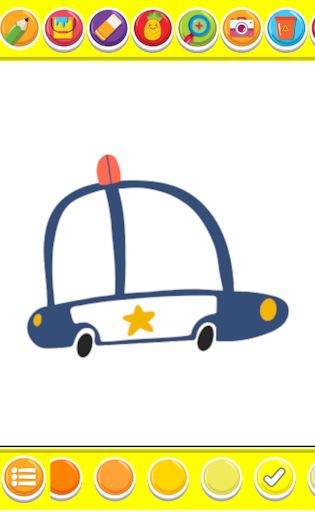Coloring police car - Screenshot 2