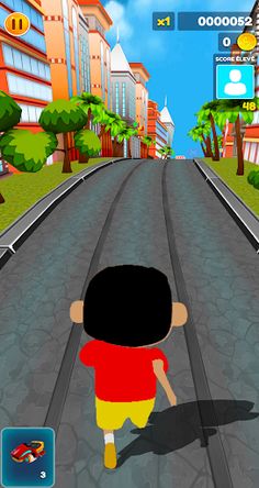 ShinChan Crayon Subway Game - Screenshot 1