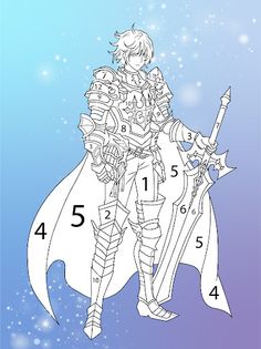 Anime Fantasy Color by Numbers - Screenshot 3