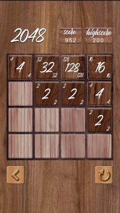 2048 wooden - Screenshot 2