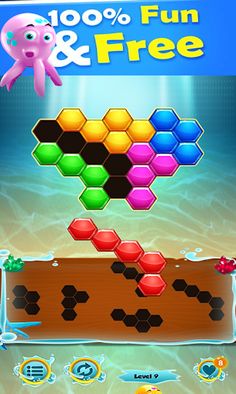 Glowy hexa boom puzzle game - Screenshot 2