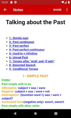 English Past Tenses - Screenshot 3