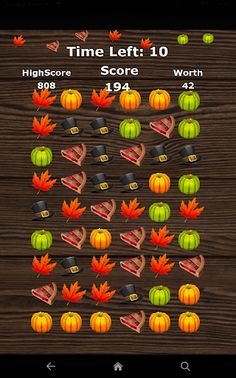 Thanksgiving Retro Match 3 - Screenshot 1