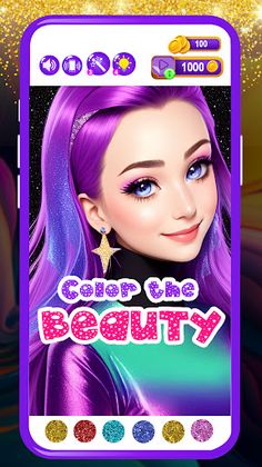 Glitter Color By Number - Screenshot 1