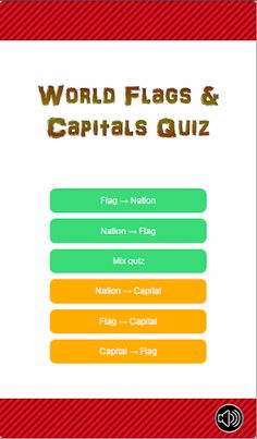 World flags & capitals quiz - Screenshot 1