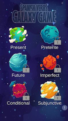 Spanish Verbs Galaxy Game - Screenshot 2