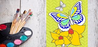 rainbow butterfly coloring - Screenshot 1